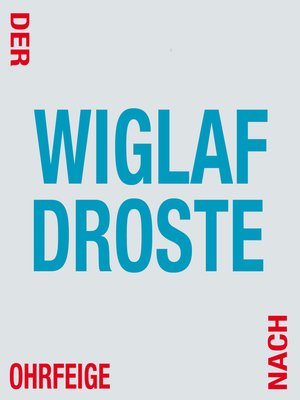 cover image of Der Ohrfeige nach